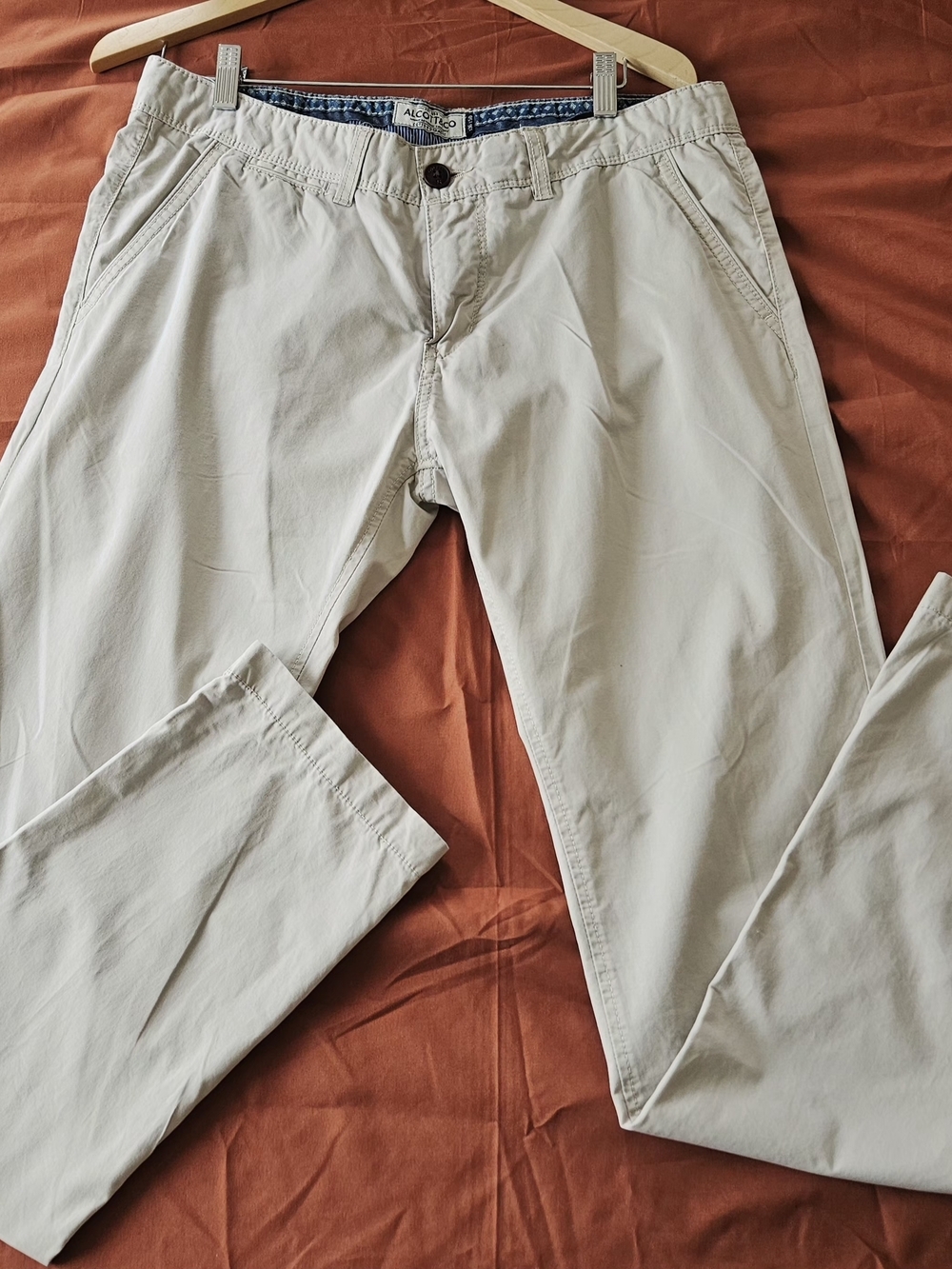 ​Alcott & Co. Men’s Khaki Chino Pants - Size 36 - Slim Straight Fit - Picture 9 of 12